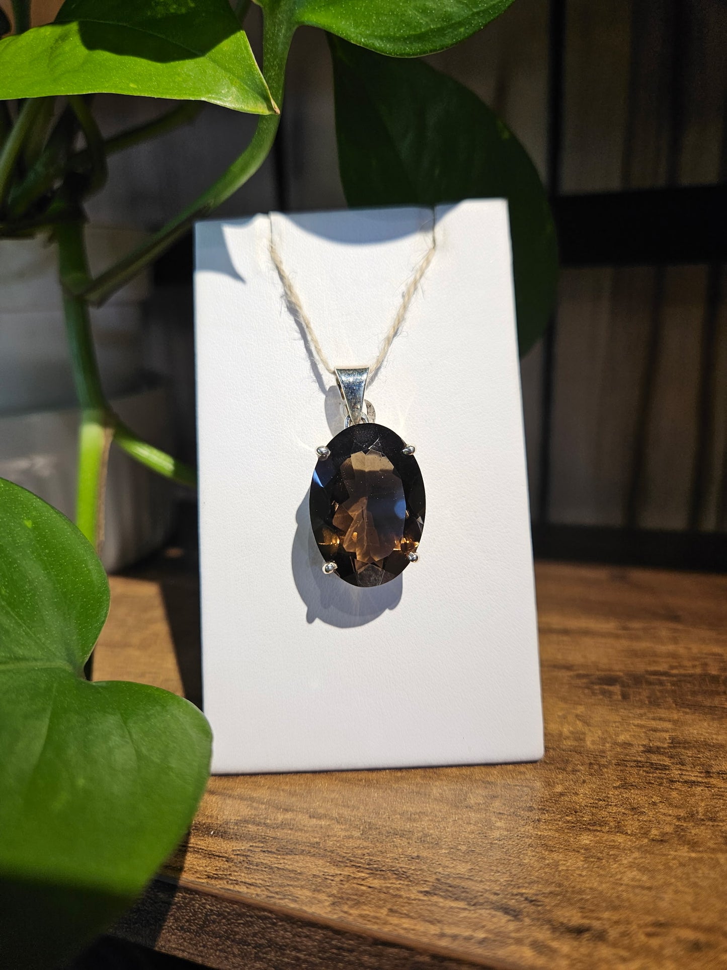 Smoky Quartz Facet Pendant