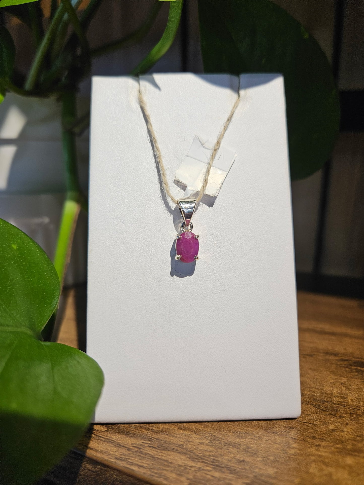 Ruby Facet Pendant