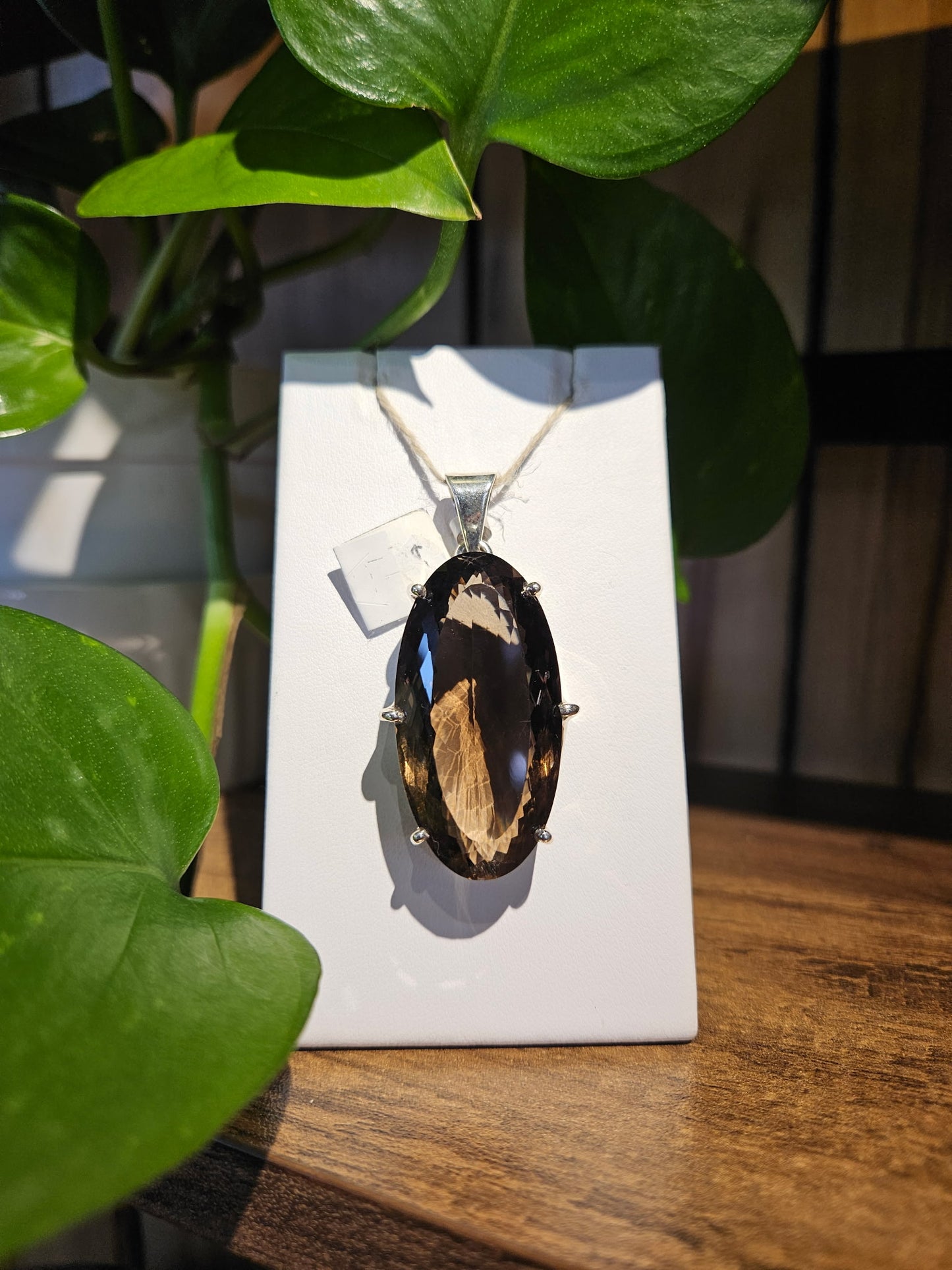 Smoky Quartz Facet Pendant