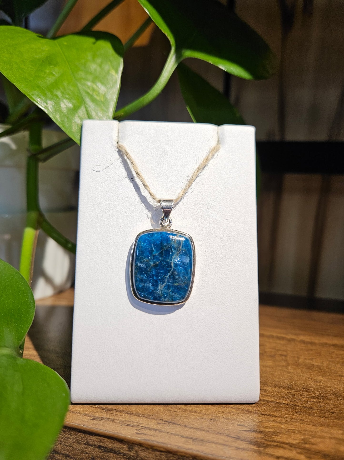 Blue Apatite Pendant