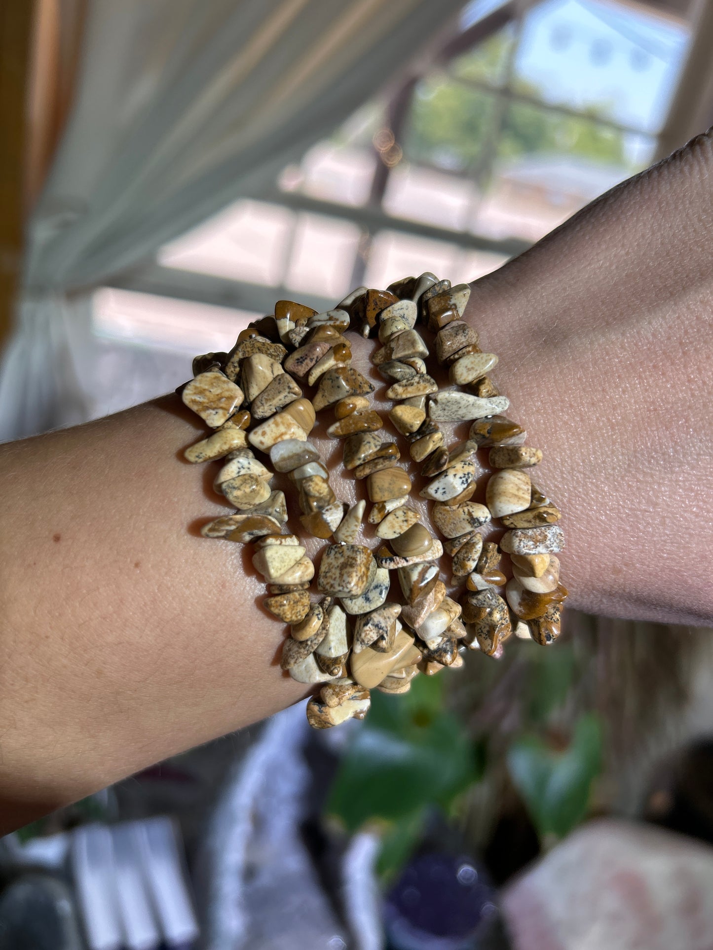 Gemstone Chip Bracelets