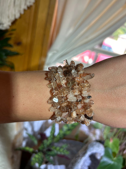 Gemstone Chip Bracelets