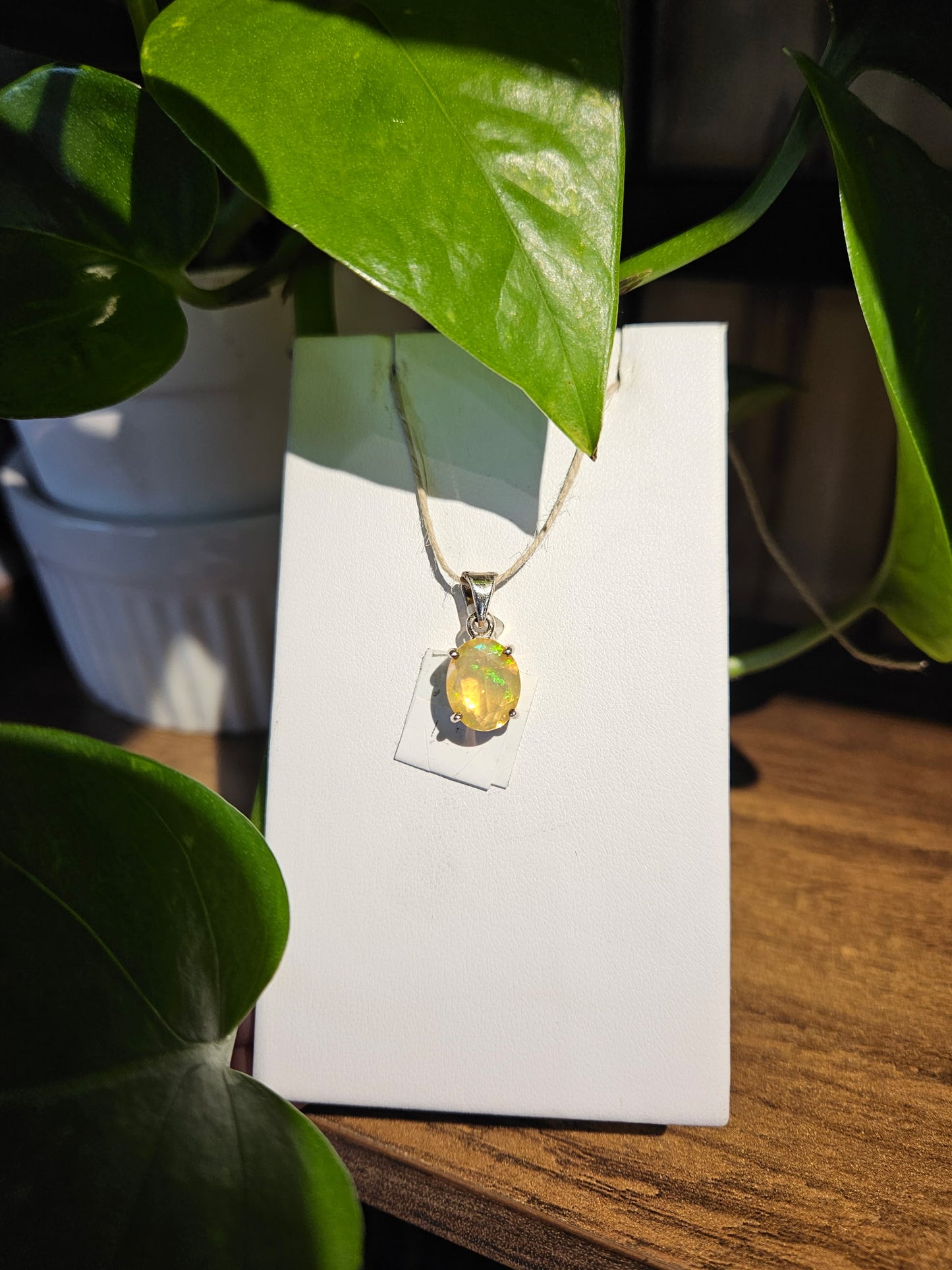 Opal Facet Pendant