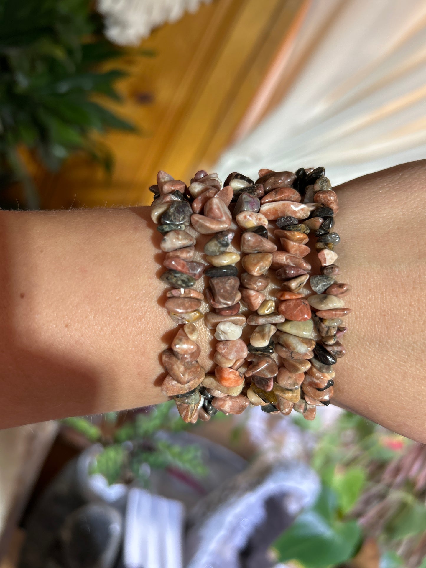 Gemstone Chip Bracelets