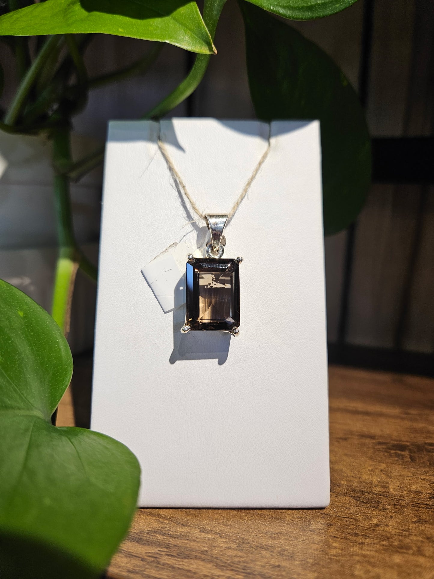 Smoky Quartz Facet Pendant
