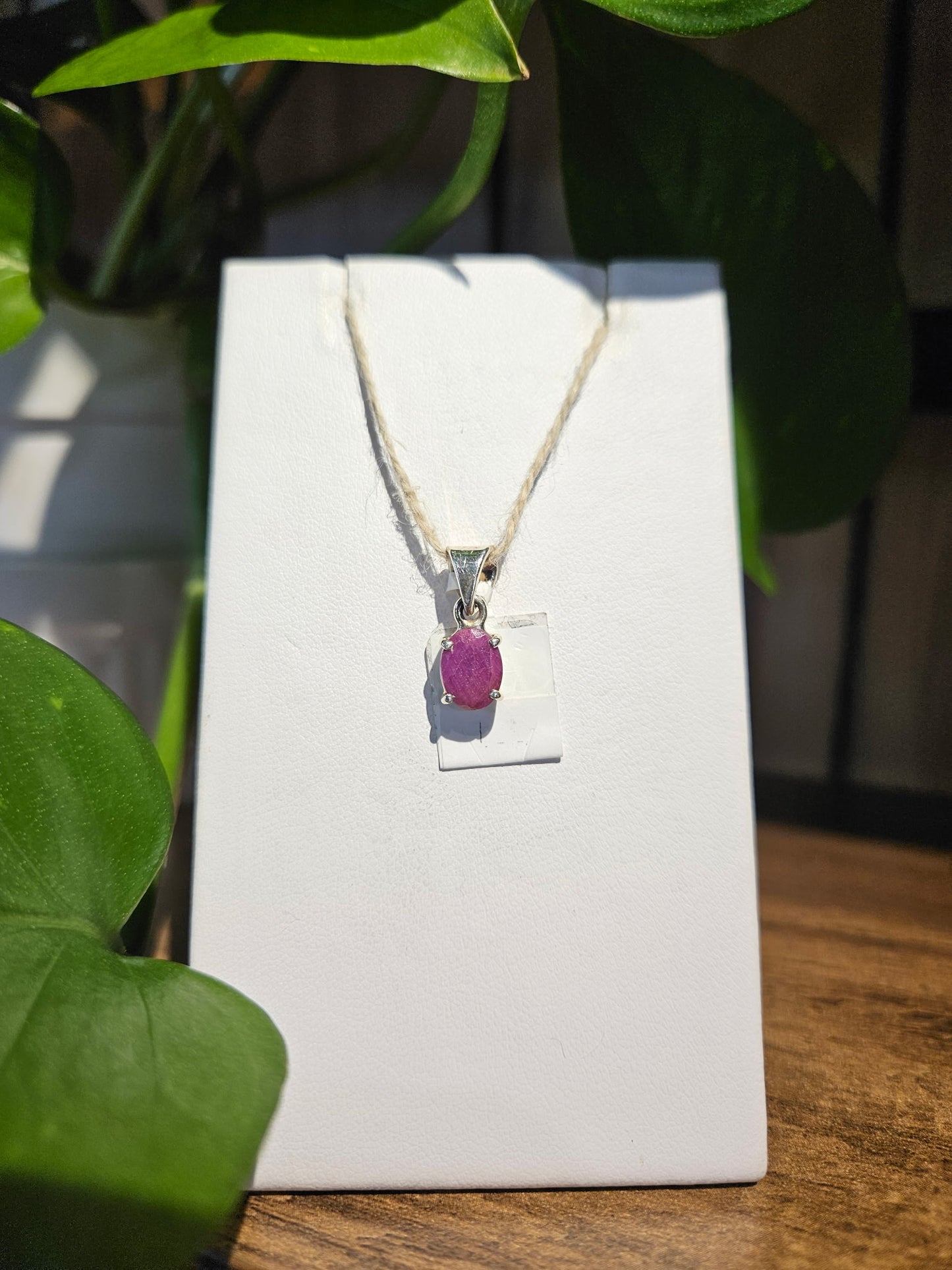 Ruby Facet Pendant
