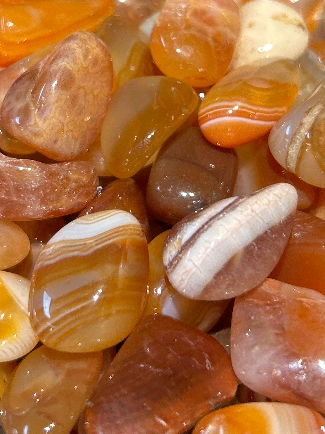 Banded Carnelian Tumble