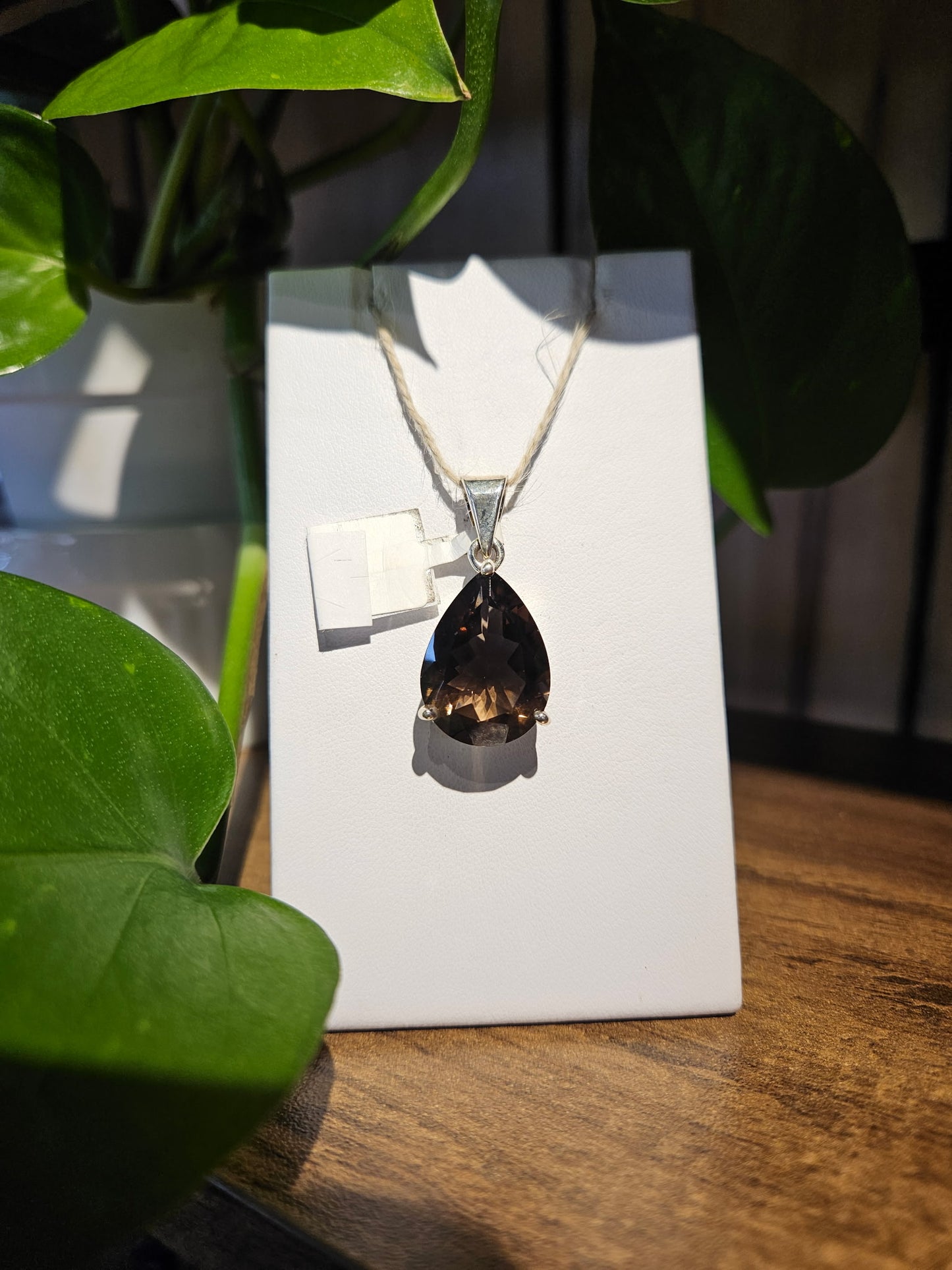 Smoky Quartz Facet Pendant