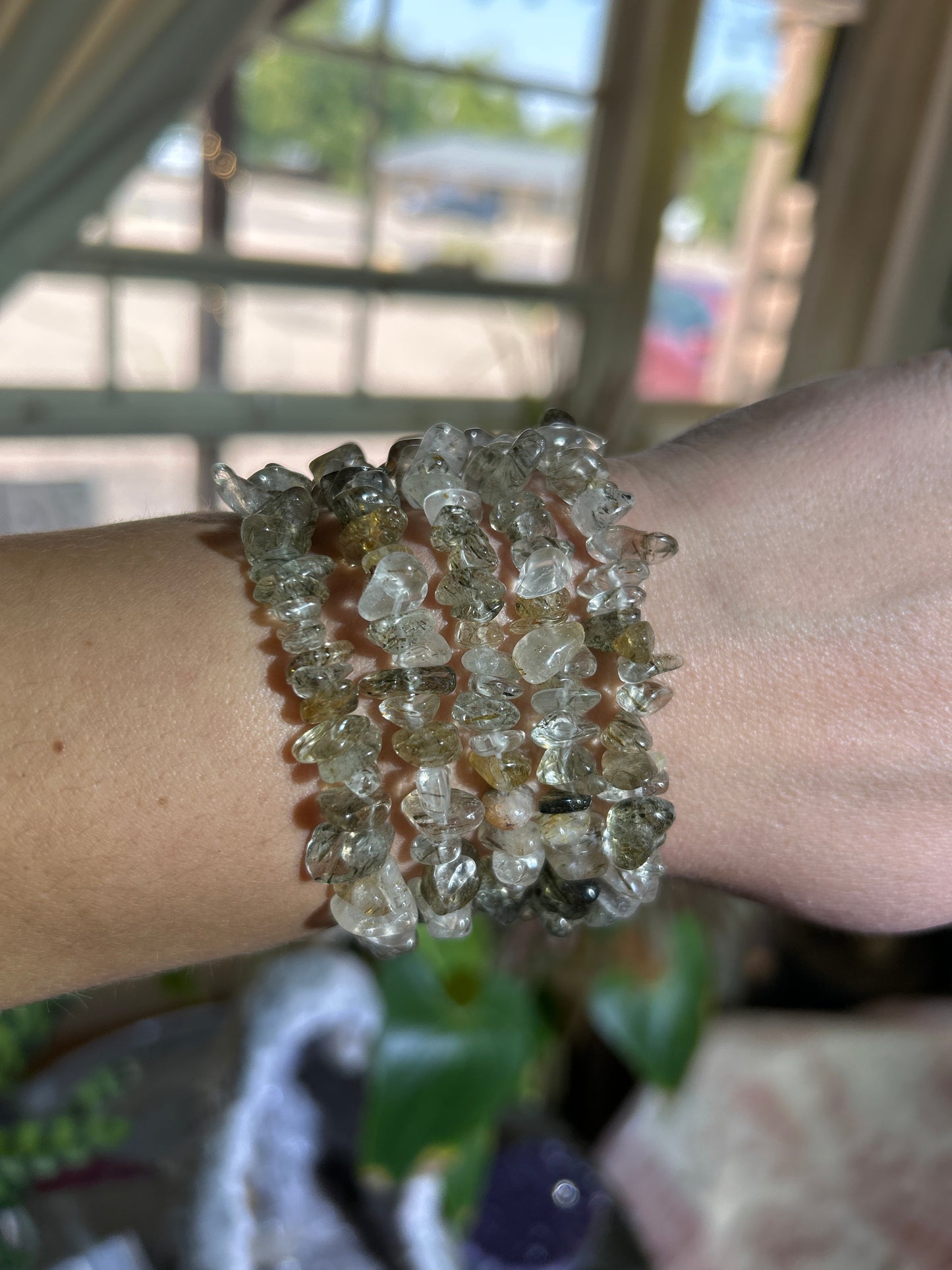 Gemstone Chip Bracelets
