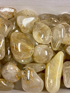 Rutilated Quartz Tumbled