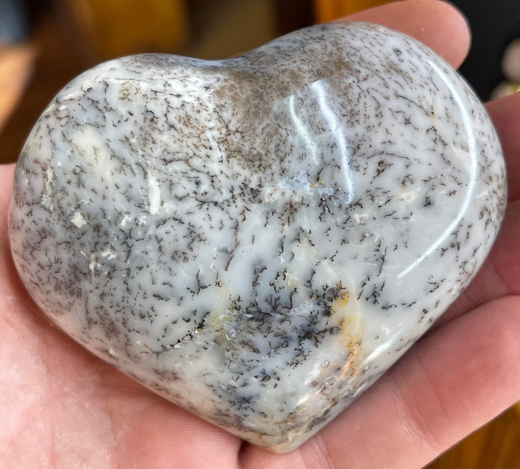 Dendritic Opal Hearts Large