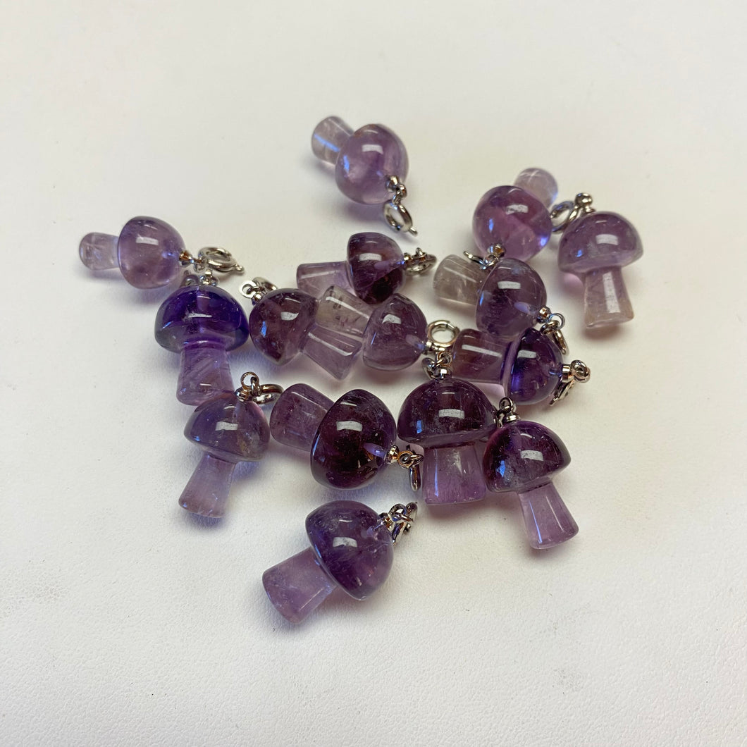 Amethyst Mushroom Pendant