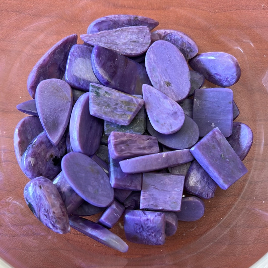 Charoite cabochons