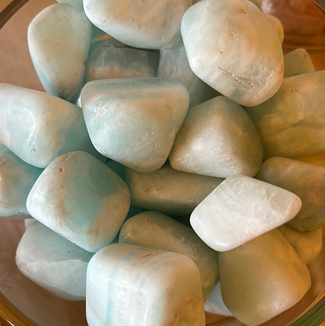 Caribbean calcite tumble stones