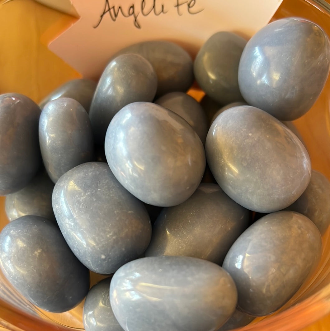 Angelite tumble stones